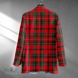 ScotsTee Shop Brown of Castledean (Broun of Castledean) Modern Clan Crest Casual Tartan Flat Lapel Collar Blazer Tartan Blazer Cotton