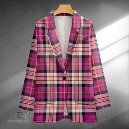 ScotsTee Shop Cameron of Erracht Dress #2 Ancient 2 Clan Crest Casual Tartan Flat Lapel Collar Blazer Tartan Blazer Cotton