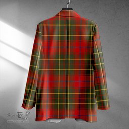 ScotsTee Shop Burnett of Powis Ancient Clan Crest Casual Tartan Flat Lapel Collar Blazer Tartan Blazer Cotton