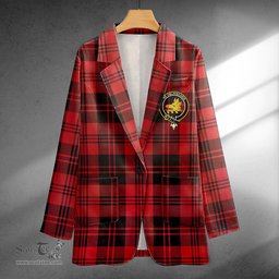 ScotsTee Shop Campbell of Lochlane Ancient 2 Clan Crest Casual Tartan Flat Lapel Collar Blazer Tartan Blazer Cotton