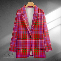 ScotsTee Shop Cameron of Locheil Ancient 2 Clan Crest Casual Tartan Flat Lapel Collar Blazer Tartan Blazer Cotton