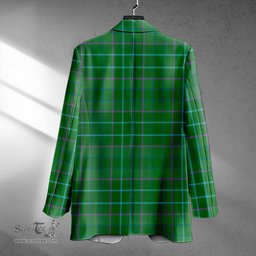 ScotsTee Shop Blackwood Ancient Clan Crest Casual Tartan Flat Lapel Collar Blazer Tartan Blazer Cotton
