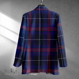 ScotsTee Shop Bryson Modern Clan Crest Casual Tartan Flat Lapel Collar Blazer Tartan Blazer Cotton