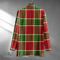 ScotsTee Shop Blackie Ancient Clan Crest Casual Tartan Flat Lapel Collar Blazer Tartan Blazer Cotton