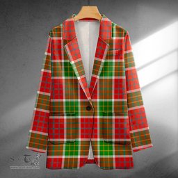 ScotsTee Shop Blackie Ancient Clan Crest Casual Tartan Flat Lapel Collar Blazer Tartan Blazer Cotton