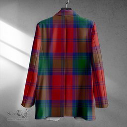 ScotsTee Shop Byres Clan Crest Casual Tartan Flat Lapel Collar Blazer Tartan Blazer Cotton