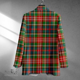 ScotsTee Shop Christie Ancient Clan Crest Casual Tartan Flat Lapel Collar Blazer Tartan Blazer Cotton