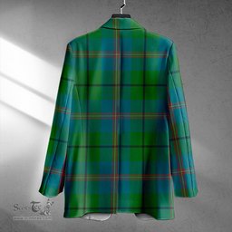 ScotsTee Shop Carmichael Ancient Clan Crest Casual Tartan Flat Lapel Collar Blazer Tartan Blazer Cotton