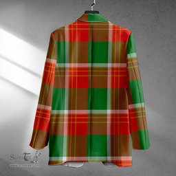 ScotsTee Shop Brisbane Ancient Clan Crest Casual Tartan Flat Lapel Collar Blazer Tartan Blazer Cotton