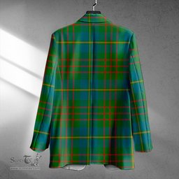 ScotsTee Shop Cameron of Lochiel Hunting Ancient 2 Clan Crest Casual Tartan Flat Lapel Collar Blazer Tartan Blazer Cotton