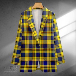 ScotsTee Shop Carlisle (Carlill) Modern Clan Crest Casual Tartan Flat Lapel Collar Blazer Tartan Blazer Cotton