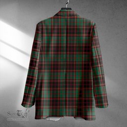 ScotsTee Shop Buchan Ancient Clan Crest Casual Tartan Flat Lapel Collar Blazer Tartan Blazer Cotton