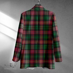 ScotsTee Shop Cairns of Finavon Ancient Clan Crest Casual Tartan Flat Lapel Collar Blazer Tartan Blazer Cotton