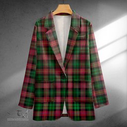 ScotsTee Shop Cairns of Finavon Ancient Clan Crest Casual Tartan Flat Lapel Collar Blazer Tartan Blazer Cotton
