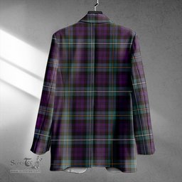 ScotsTee Shop Campbell of Loudon (Campbell Louden) Weathered 2 Clan Crest Casual Tartan Flat Lapel Collar Blazer Tartan Blazer Cotton
