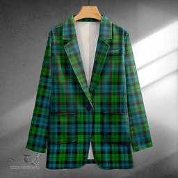 ScotsTee Shop Campbell Ancient 2 Clan Crest Casual Tartan Flat Lapel Collar Blazer Tartan Blazer Cotton