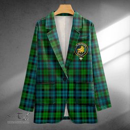 ScotsTee Shop Campbell Ancient 2 Clan Crest Casual Tartan Flat Lapel Collar Blazer Tartan Blazer Cotton