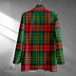 ScotsTee Shop Blackstock Hunting Modern Clan Crest Casual Tartan Flat Lapel Collar Blazer Tartan Blazer Cotton