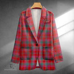 ScotsTee Shop Cameron of Lochiel #2 Weathered 2 Clan Crest Casual Tartan Flat Lapel Collar Blazer Tartan Blazer Cotton