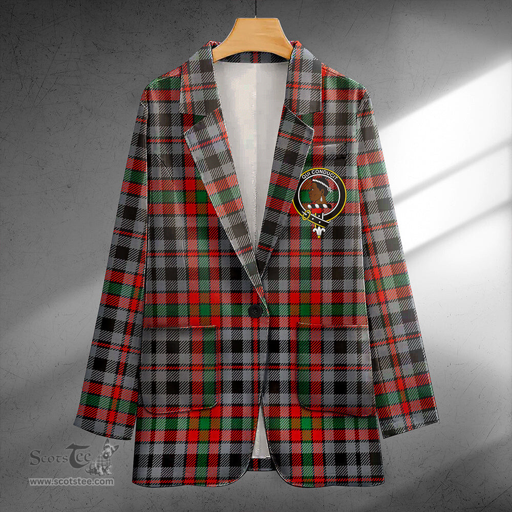 ScotsTee Shop Borthwick Ancient Clan Crest Casual Tartan Flat Lapel Collar Blazer Tartan Blazer Cotton
