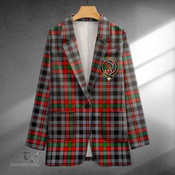ScotsTee Shop Borthwick Ancient Clan Crest Casual Tartan Flat Lapel Collar Blazer Tartan Blazer Cotton