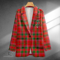 ScotsTee Shop Dalziel Ancient Clan Crest Casual Tartan Flat Lapel Collar Blazer Tartan Blazer Cotton