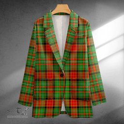 ScotsTee Shop Dalrymple of Castleton #2 Ancient Clan Crest Casual Tartan Flat Lapel Collar Blazer Tartan Blazer Cotton