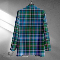 ScotsTee Shop Couper (Cooper) Ancient Clan Crest Casual Tartan Flat Lapel Collar Blazer Tartan Blazer Cotton