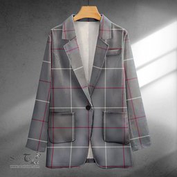 ScotsTee Shop Dunbar of Pitgaveny Weathered Clan Crest Casual Tartan Flat Lapel Collar Blazer Tartan Blazer Cotton