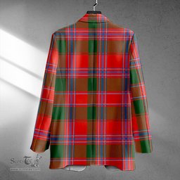 ScotsTee Shop Dalzell Clan Crest Casual Tartan Flat Lapel Collar Blazer Tartan Blazer Cotton