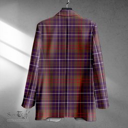 ScotsTee Shop Edmonstone Clan Crest Casual Tartan Flat Lapel Collar Blazer Tartan Blazer Cotton