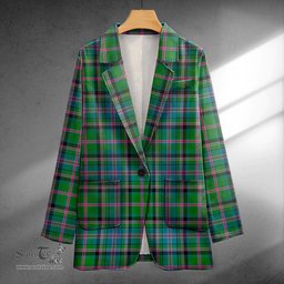ScotsTee Shop Cooper Ancient Clan Crest Casual Tartan Flat Lapel Collar Blazer Tartan Blazer Cotton