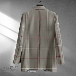 ScotsTee Shop Dunbar of Pitgaveny Clan Crest Casual Tartan Flat Lapel Collar Blazer Tartan Blazer Cotton