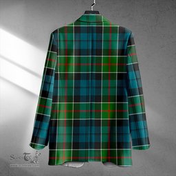 ScotsTee Shop Colquhoun Ancient Clan Crest Casual Tartan Flat Lapel Collar Blazer Tartan Blazer Cotton
