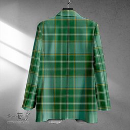 ScotsTee Shop Currie Ancient Clan Crest Casual Tartan Flat Lapel Collar Blazer Tartan Blazer Cotton