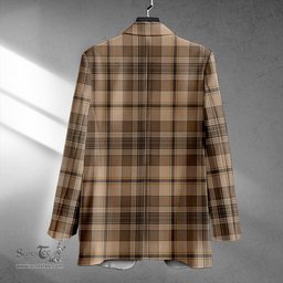 ScotsTee Shop Craig (Craigie) Weathered Clan Crest Casual Tartan Flat Lapel Collar Blazer Tartan Blazer Cotton