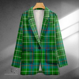 ScotsTee Shop Duncan Ancient Clan Crest Casual Tartan Flat Lapel Collar Blazer Tartan Blazer Cotton