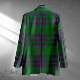 ScotsTee Shop Elphinstone Ancient Clan Crest Casual Tartan Flat Lapel Collar Blazer Tartan Blazer Cotton