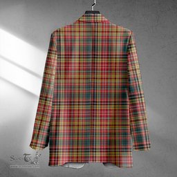 ScotsTee Shop Drummond of Strathallan Clan Crest Casual Tartan Flat Lapel Collar Blazer Tartan Blazer Cotton