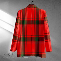 ScotsTee Shop Darroch Clan Crest Casual Tartan Flat Lapel Collar Blazer Tartan Blazer Cotton