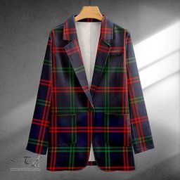 ScotsTee Shop Eglinton District (Montgomery of Ayrshire) Modern Clan Crest Casual Tartan Flat Lapel Collar Blazer Tartan Blazer Cotton
