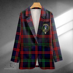 ScotsTee Shop Eglinton District (Montgomery of Ayrshire) Modern Clan Crest Casual Tartan Flat Lapel Collar Blazer Tartan Blazer Cotton