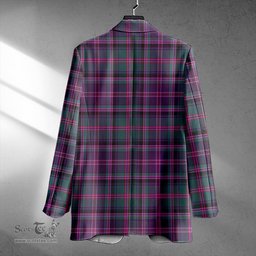 ScotsTee Shop Couper (Cooper) Weathered Clan Crest Casual Tartan Flat Lapel Collar Blazer Tartan Blazer Cotton