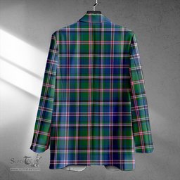 ScotsTee Shop Couper (Coupar) Modern Clan Crest Casual Tartan Flat Lapel Collar Blazer Tartan Blazer Cotton