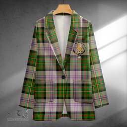 ScotsTee Shop Firth of Tay (Gillies Dress) Ancient Clan Crest Casual Tartan Flat Lapel Collar Blazer Tartan Blazer Cotton
