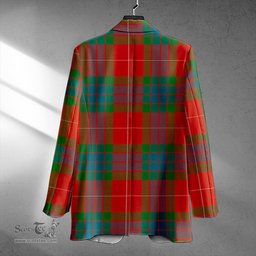 ScotsTee Shop Fraser Ancient Clan Crest Casual Tartan Flat Lapel Collar Blazer Tartan Blazer Cotton