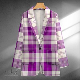 ScotsTee Shop Erskine Red Clan Crest Casual Tartan Flat Lapel Collar Blazer Tartan Blazer Cotton