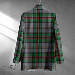ScotsTee Shop Dinwoodie Ancient Clan Crest Casual Tartan Flat Lapel Collar Blazer Tartan Blazer Cotton