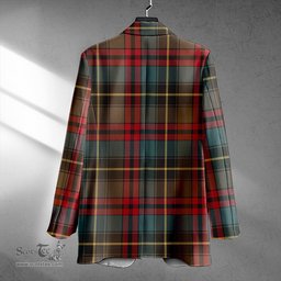 ScotsTee Shop Deas Weathered Clan Crest Casual Tartan Flat Lapel Collar Blazer Tartan Blazer Cotton
