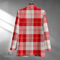 ScotsTee Shop Erskine Weathered Clan Crest Casual Tartan Flat Lapel Collar Blazer Tartan Blazer Cotton